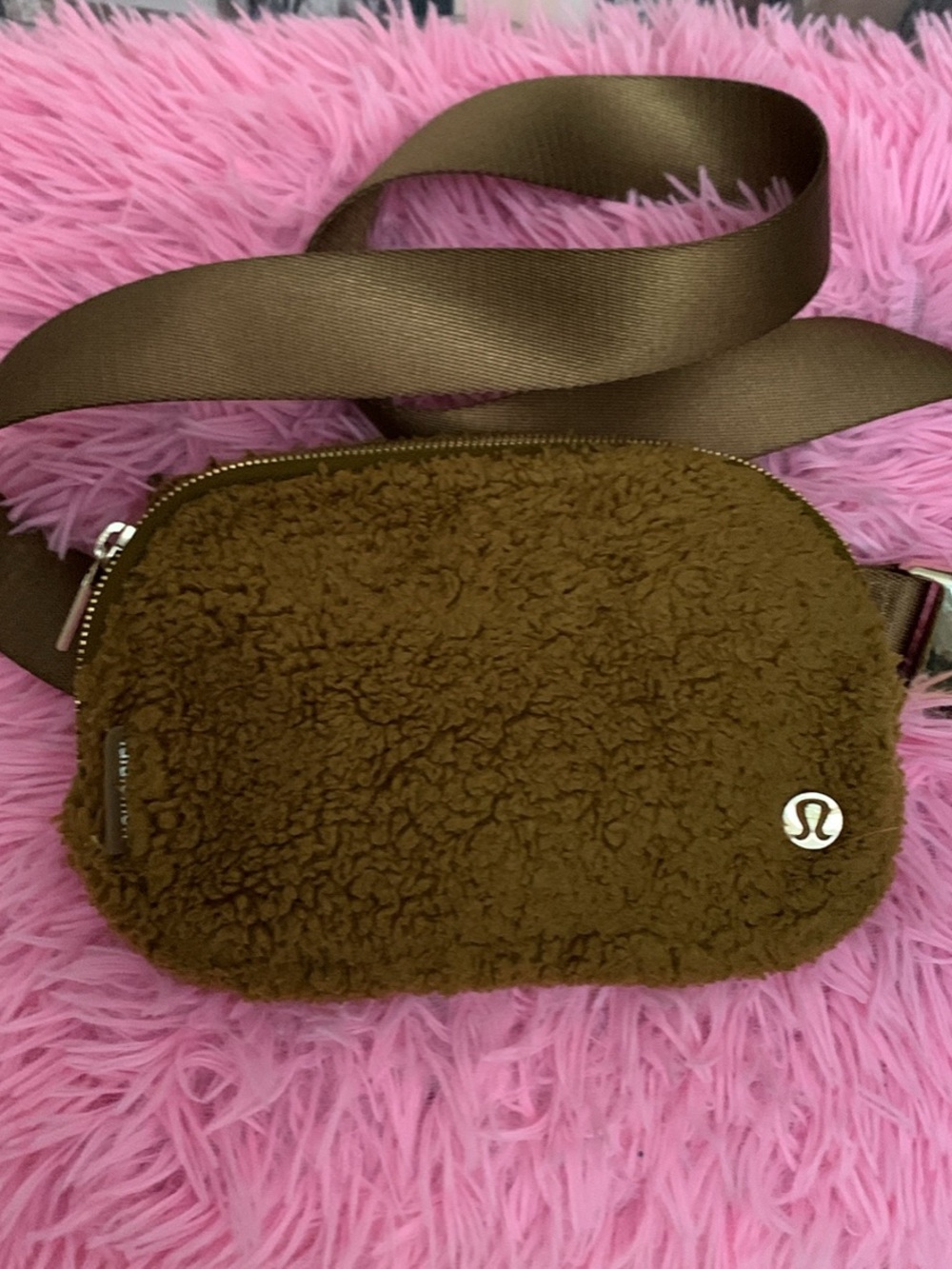 Lululemon Plush Fleece Burnt Caramel Sherpa Belt Bag